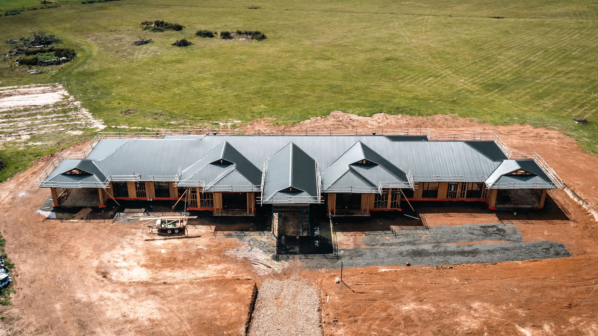 Completed metal roof detail